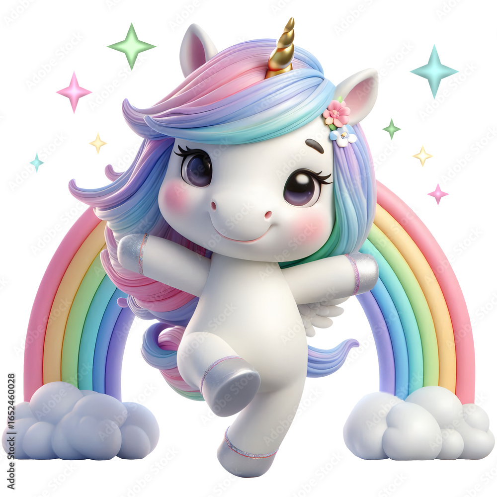 Naklejka premium Einhorn fröhlich 1