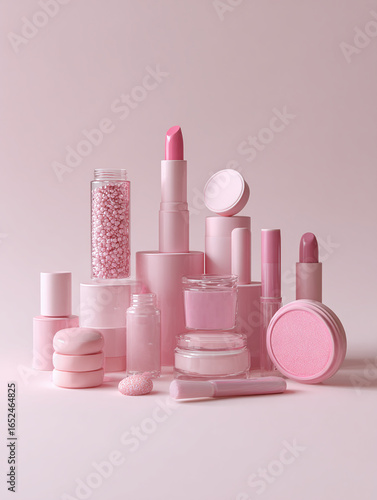 pink nail polish and lipstick