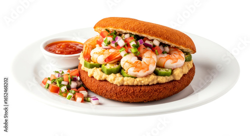 delicious shrimp acaraj with transparent background perfect for menu design