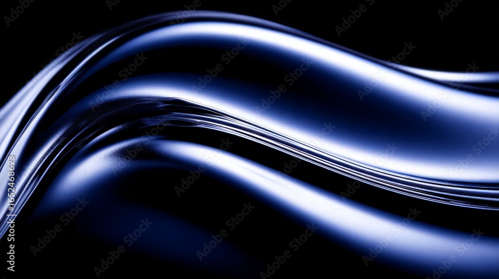 Obraz premium Abstract Blue Wave Design