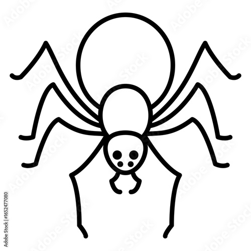 Vector Single Outline Icon - Spider