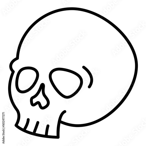 Vector Single Outline Icon - Skull