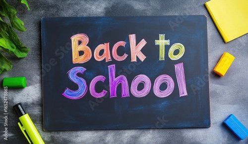 Vibrant chalkboard with bold 