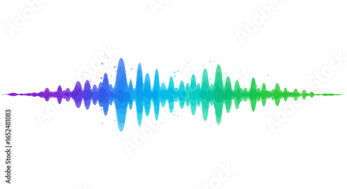 A colorful watercolorstyle waveform graphic with a smooth color gradient