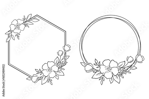 Set of frame in eastern tradition. Stylized with henna tattoos decorative pattern for decorating covers for book, notebook, casket, magazine, postcard and folder. Flower border in mehndi style.