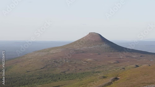 Swedish mountains in summer early morning light
