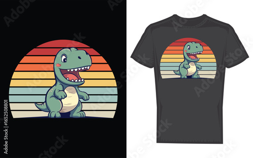 Retro T Rex Dinosaur Design for Men Women Kids and Novelty Items