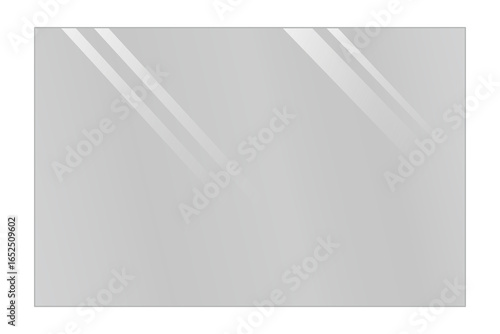 Realistic shiny transparent grey glass plate with light glare and screen reflection effect on isolated background window mirror laptop display panel monitor surface