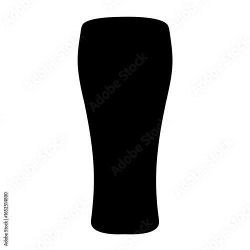Silhouette of a beer glass, in black and white with nice design
