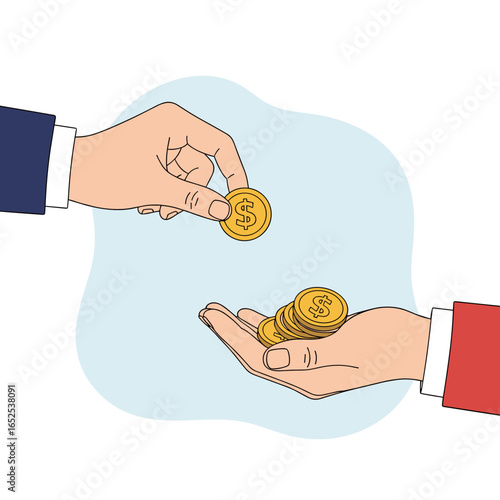 Invest wisely with financial success and gold coins representing growth and prosperity in business deals