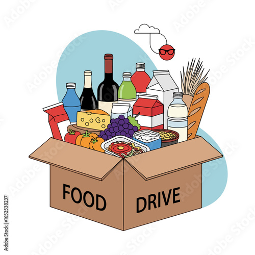 Donate generously to the food drive supporting local families in need this holiday season
