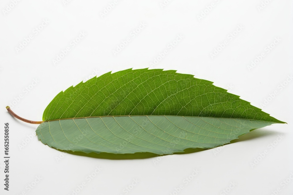 Obraz premium 葉, 自然, 孤立した, 植える, 木, マクロ, 白, 木の葉, 植物学, アップ,