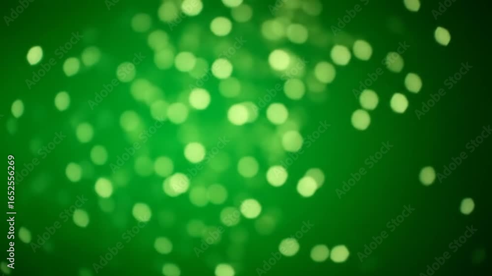 Abstract green bokeh background with glowing lights perfect for christmas design