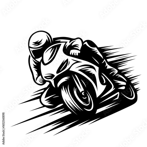 vector motorcycle on a black background