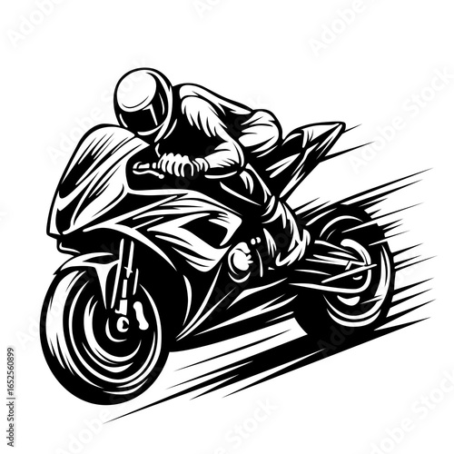 vector motorcycle on a black background
