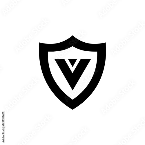Free Download Vector logo of a shield with the letter V inside, symbolizing security, verified systems, and digital protection. - GFXLoad