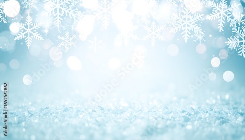 Wallpaper Mural Sparkling Winter Wonderland Background with Falling Snowflakes and Glimmering Frost Torontodigital.ca