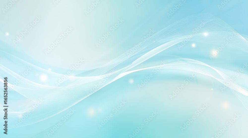 Soft Curving Lines on Light Blue Background, Flowing with Elegance and Grace Soft Curving Lines on Light Blue Background, Flowing with Elegance and Grace