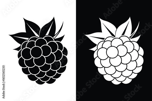 Simple Blackberry Silhouette Icon. Fruit Vector for Food Concept Design