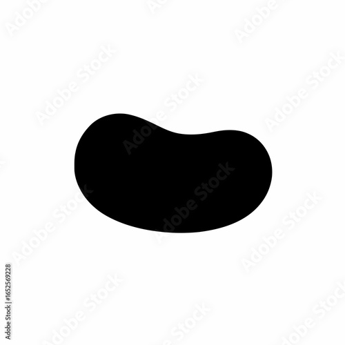 Black Abstract Blob Silhouette – Minimalist Organic Shape Vector for Modern, Abstract, and Creative Designs