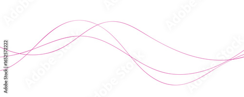 Abstract Waveform Pink Flowing Lines