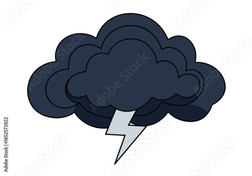Rain cloud illustration with falling drops, weather symbol artwork, stormy sky cartoon design, grey cloud decor, nature sketch, atmospheric graphic art