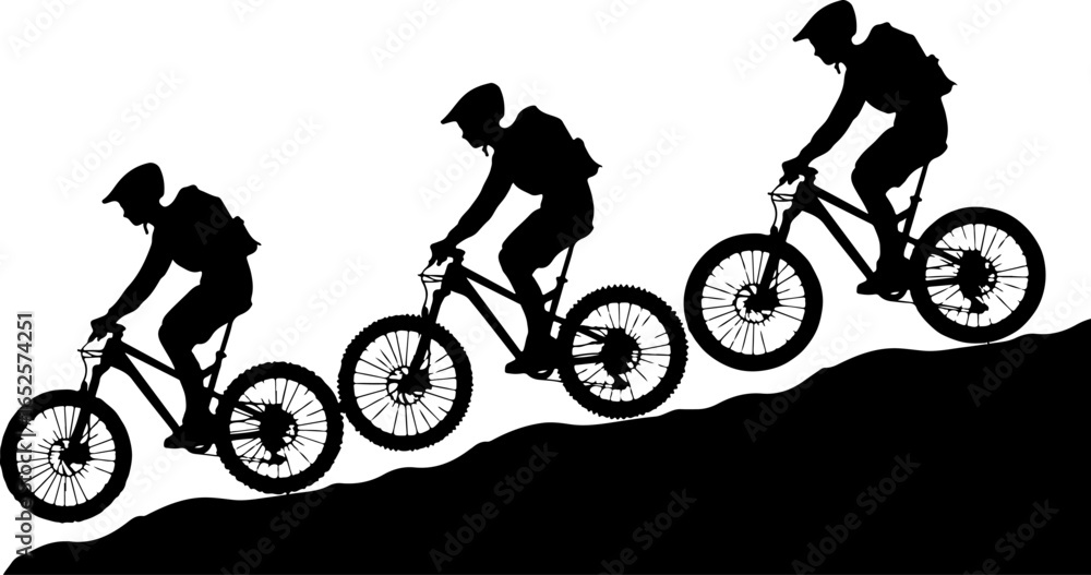 Obraz premium Mountain Bike, MTB, Off-Road Bicycle, Trail Bike, All-Terrain Bike, Mountain Bicycle, MTB for Sale, Downhill Bike, Cross Country Bike, Full Suspension Bike, Mountain Silhouette, Adventure Bike, Ride t
