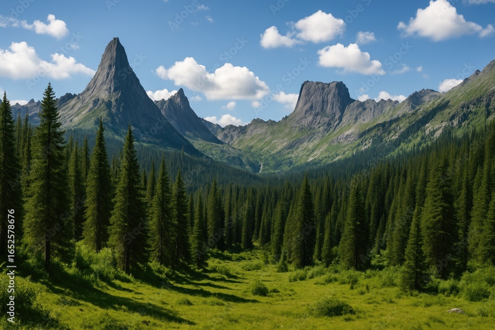 Obraz premium Range of Ergaki in the Western Sayan Mountains