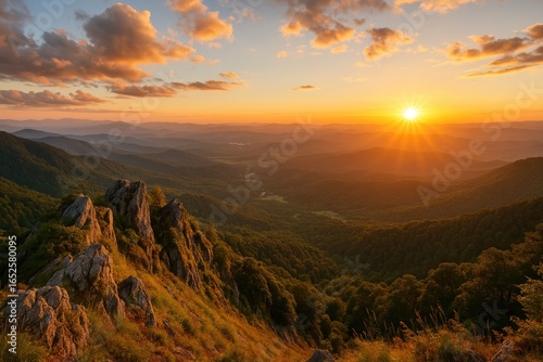 Breathtaking landscape captured from a mountain peak