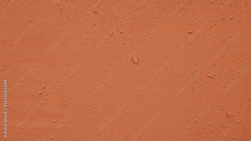 Fototapeta premium Rough textured wall with peeling brown and orange paint on outdoor surface