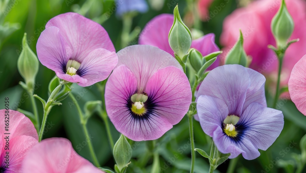 Fototapeta premium Vivid blossom of the sweet pea plant