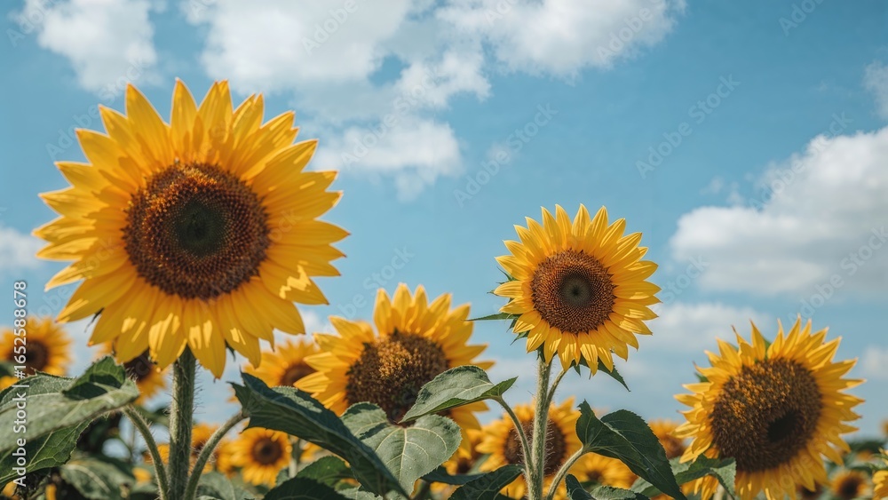 Fototapeta premium Artistic abstract backgrounds with sunflowers