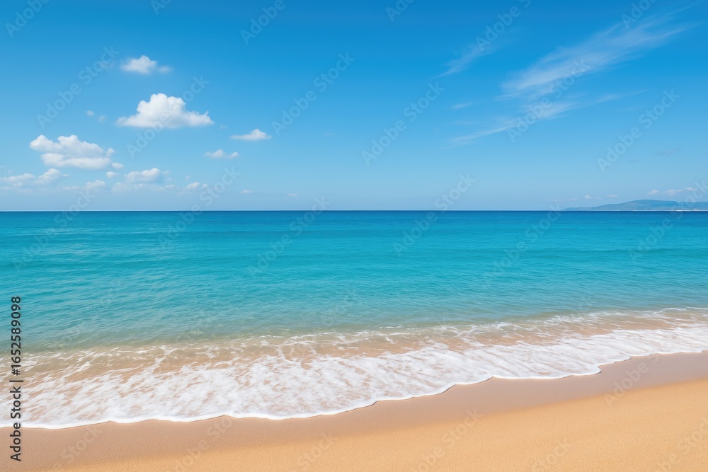 Sunlit oceanfront during summer Sunlit oceanfront during summer