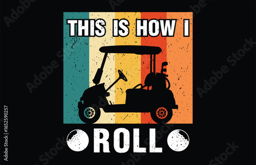 Golfing T-Shirt Design Clipart, Golf tshirt Vector template