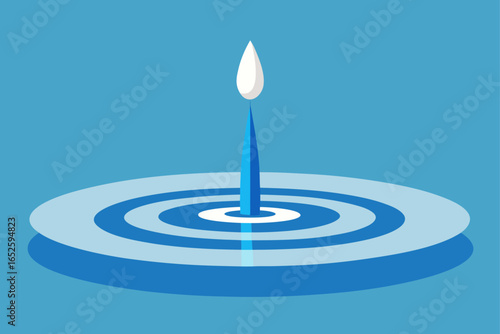 glass dropper on water surface with ripples