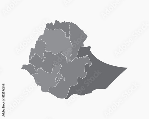 Ethiopia map on white background vector 