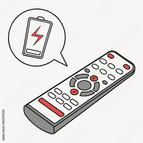 remote control on white background