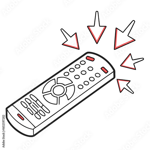 remote control on white background