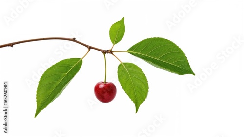 Wallpaper Mural Lone cluster of ripe cherries set on a neutral surface Torontodigital.ca