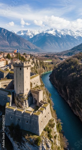 Fortress of Mont-Dauphin: A Stunning Aerial Perspective in the French Alps