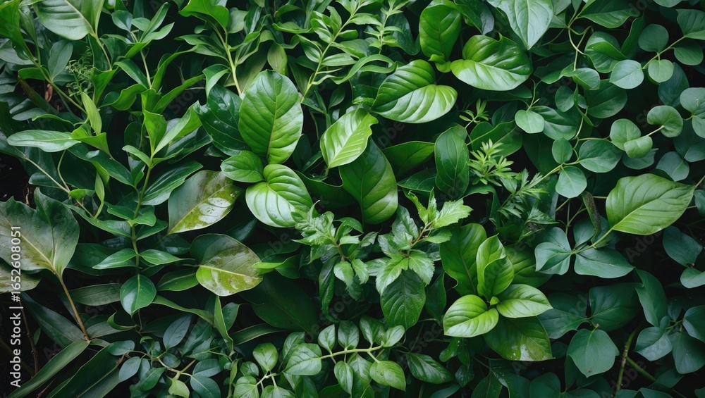 Fototapeta premium Fresh and dirty-looking green leaves perfect for plant-based products