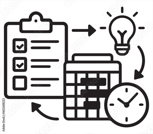 Project Management and Task Planning Icons