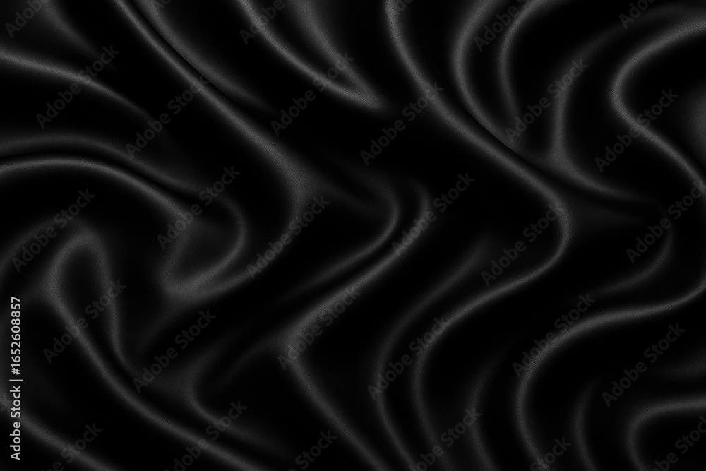 Obraz premium Elegant dark satin silk featuring wave patterns against an abstract background