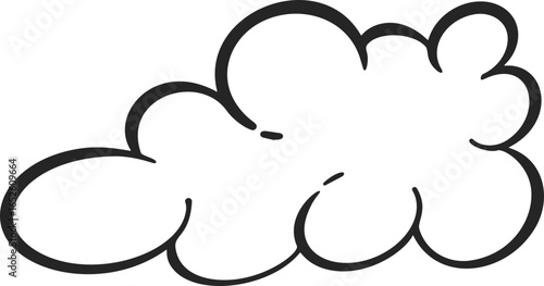 Soap foam with bubbles. Bath suds outline illustration. Abstract funky playful design element. Shampoo fizzy cloud