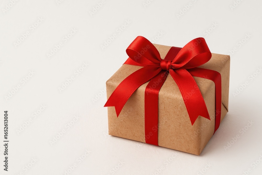 Fototapeta premium Festive gift set against a white background