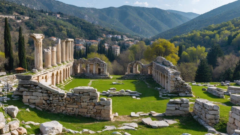 Fototapeta premium Ruins of an Old Etenna Location in Pamphylia