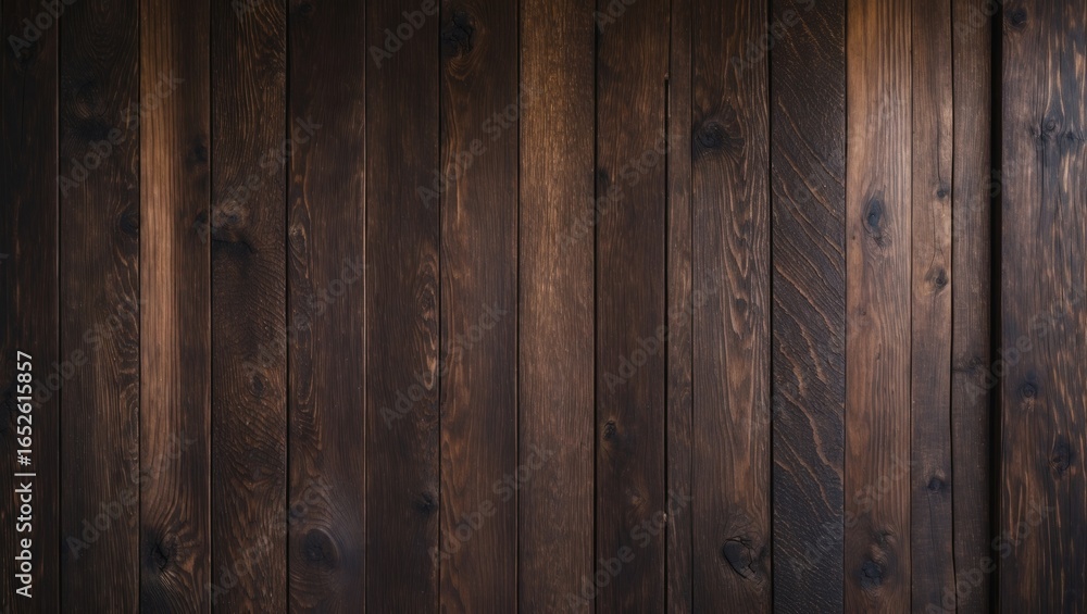 Fototapeta premium Deep brown wooden setting for backgrounds