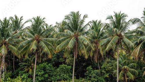 Wallpaper Mural High-resolution photos of isolated coconut and palm trees against a white backdrop Torontodigital.ca
