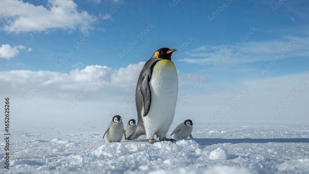 Fototapeta premium Majestic penguins of the icy regions