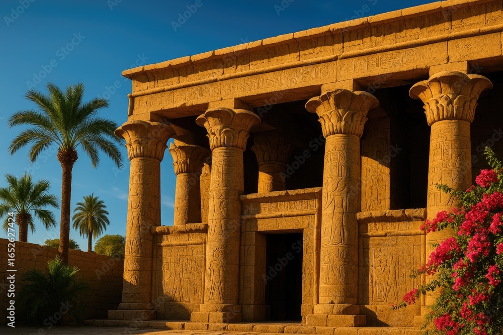 Fototapeta premium Structural Columns of the Edfu Temple